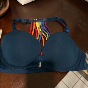 Super fun racerback bra. Rainbow. 38c